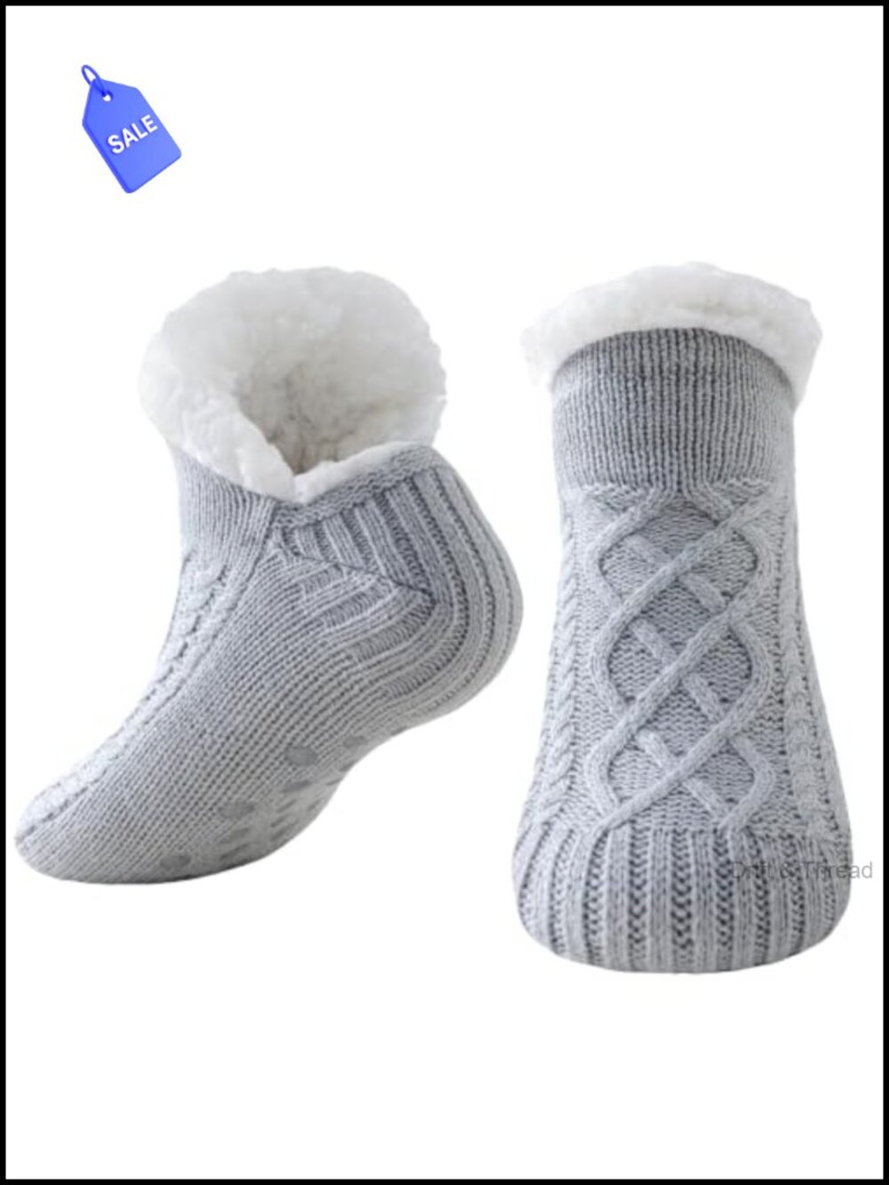 Fuzzy Slipper Socks Women Plush Fleece Lined Non-Slip Gripper Winter Warm